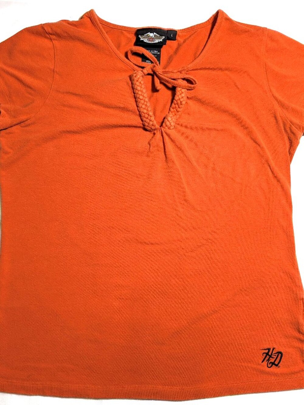 Women's Harley-Davidson Orange Top : Forever Free Size Large